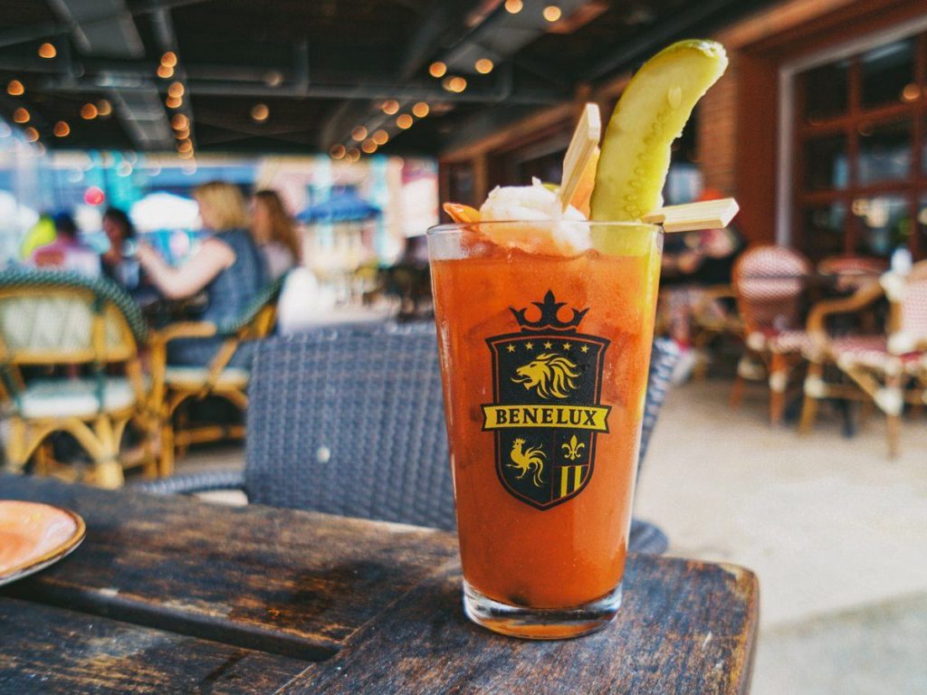 Benelux bloody mary with all the fixings