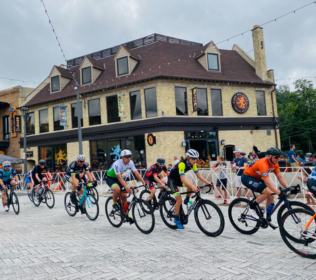 Bike racers in the 2021 Tosa Village Classic Tour of America's Dairyland Race