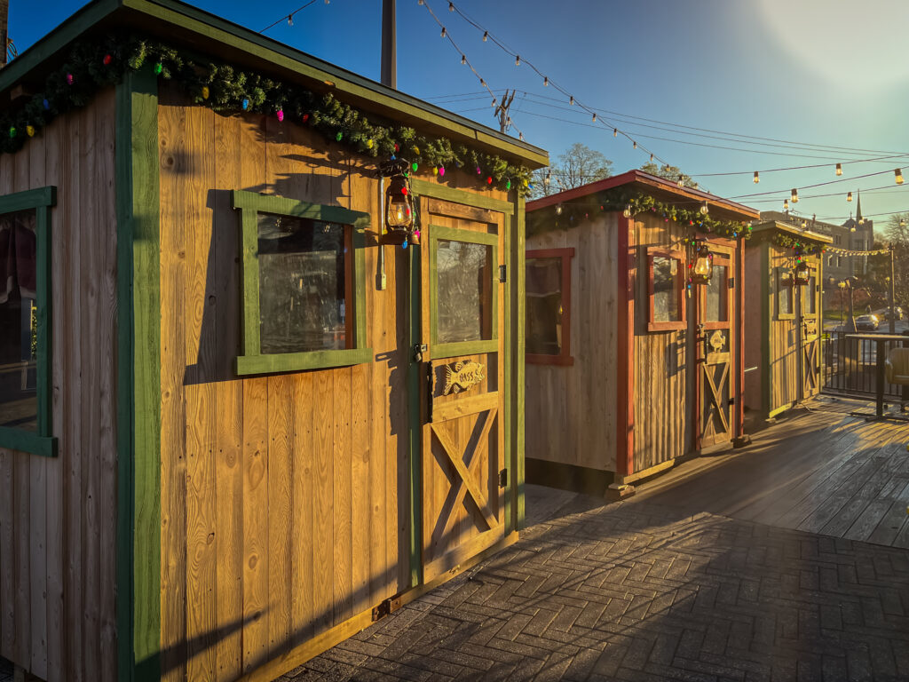 Buckatabon's Northwoods Shanties with a blue, snowy overlay