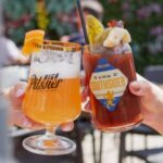 Guests cheers a Biermosa and Southsider Bloody Mary at Café Benelux in Milwaukee's Third Ward